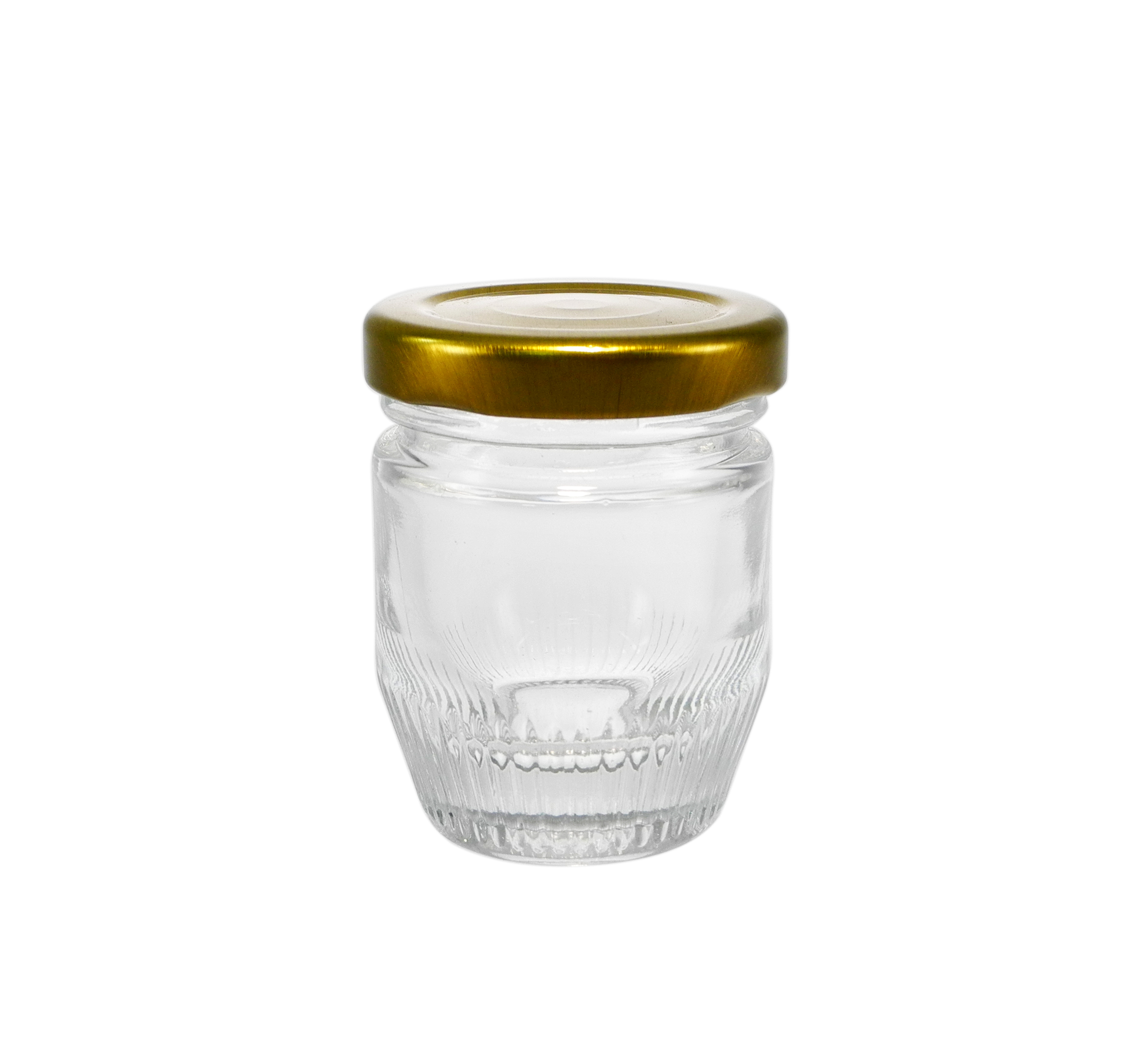 Small-sized Golden Bottle Cap High Borosilicate Glass Storage Jar YD-STJ-123