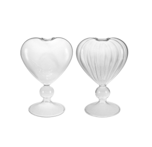 Heart-shaped Special-shaped Cup Holder with High Borosilicate Glass Cup YD-CPU-132