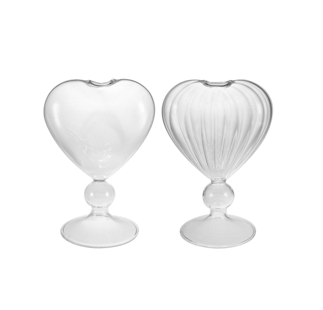 Heart-shaped Special-shaped Cup Holder with High Borosilicate Glass Cup YD-CPU-132