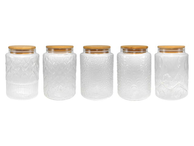 Relief-sealed high borosilicate glass storage jar YD-STJ-081