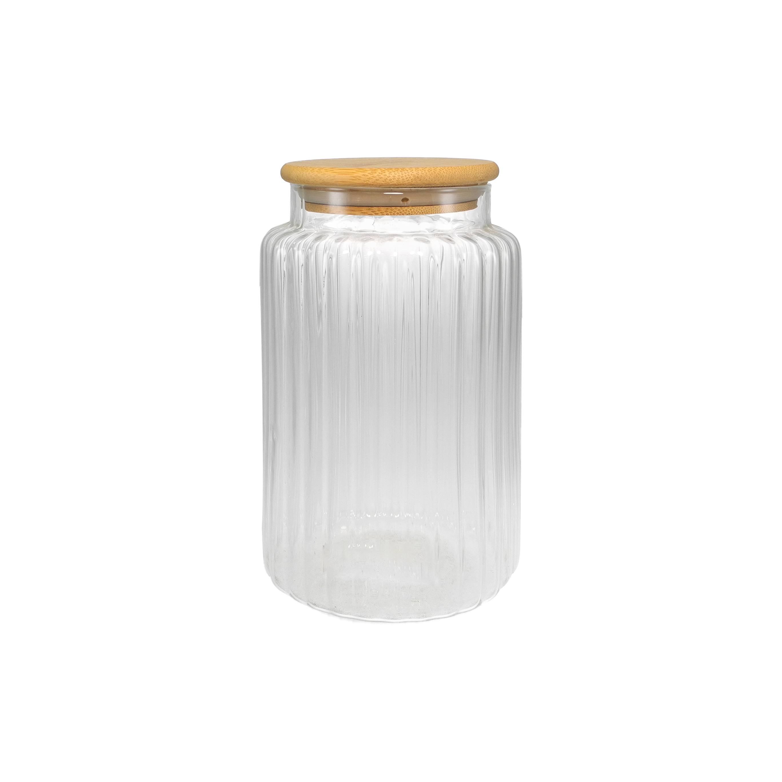 Relief-patterned Sealed High-boron-silica Glass Storage Jar YD-STJ-082