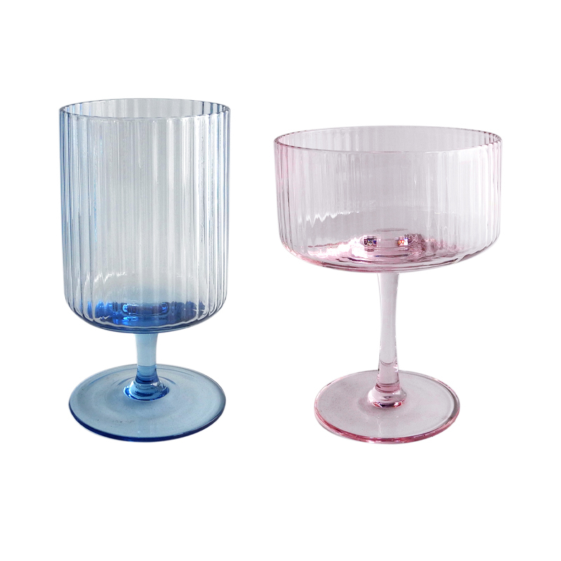 Striped Ice Cream Glass Cup YD-CUP-069