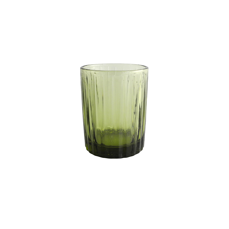 Green Gradient Relief Glass Cup YD-CUP-062