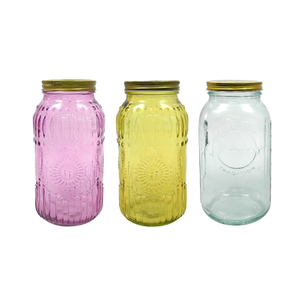 Colored Glass Storage Jar YD-STJ-042