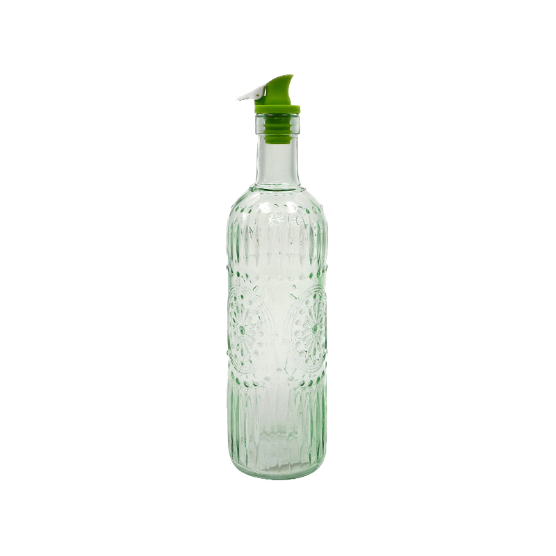 Textured Green Glass Oil Bottle YD-OVB-030