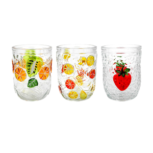 Fruit-patterned Glass Cup YD-CUP-074