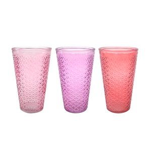Diamond-patterned Glass Cup YD-CUP-077