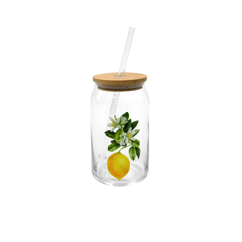 Printed Glass Straw Cup YD-CUP-081