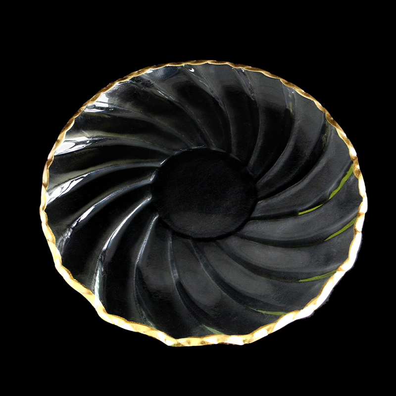 Spiral Pattern Gold Hot Bending Plate YD-HBP-025