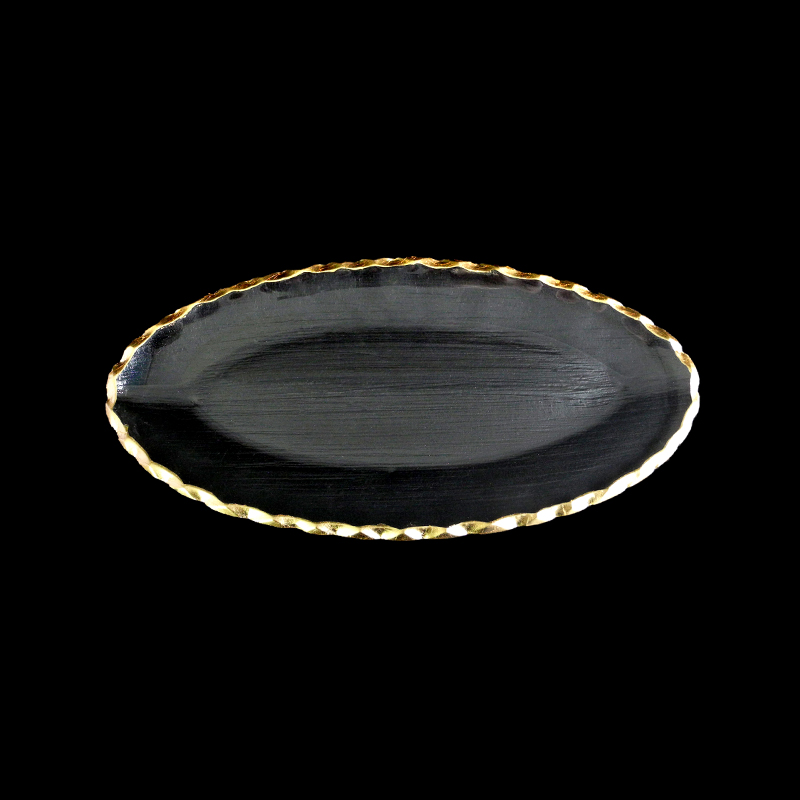 Oval Gold Painted Hot Bending Plate YD-HBP-004
