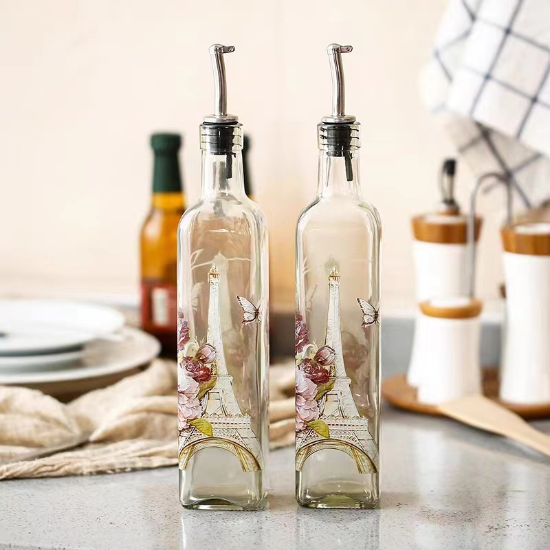Printing Oil & Vinegar Glass Bottle YD-OVB-013