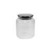 Vertical Striped Stainless Steel Lid with High Borosilicate Glass Storage Jar YD-STJ-105