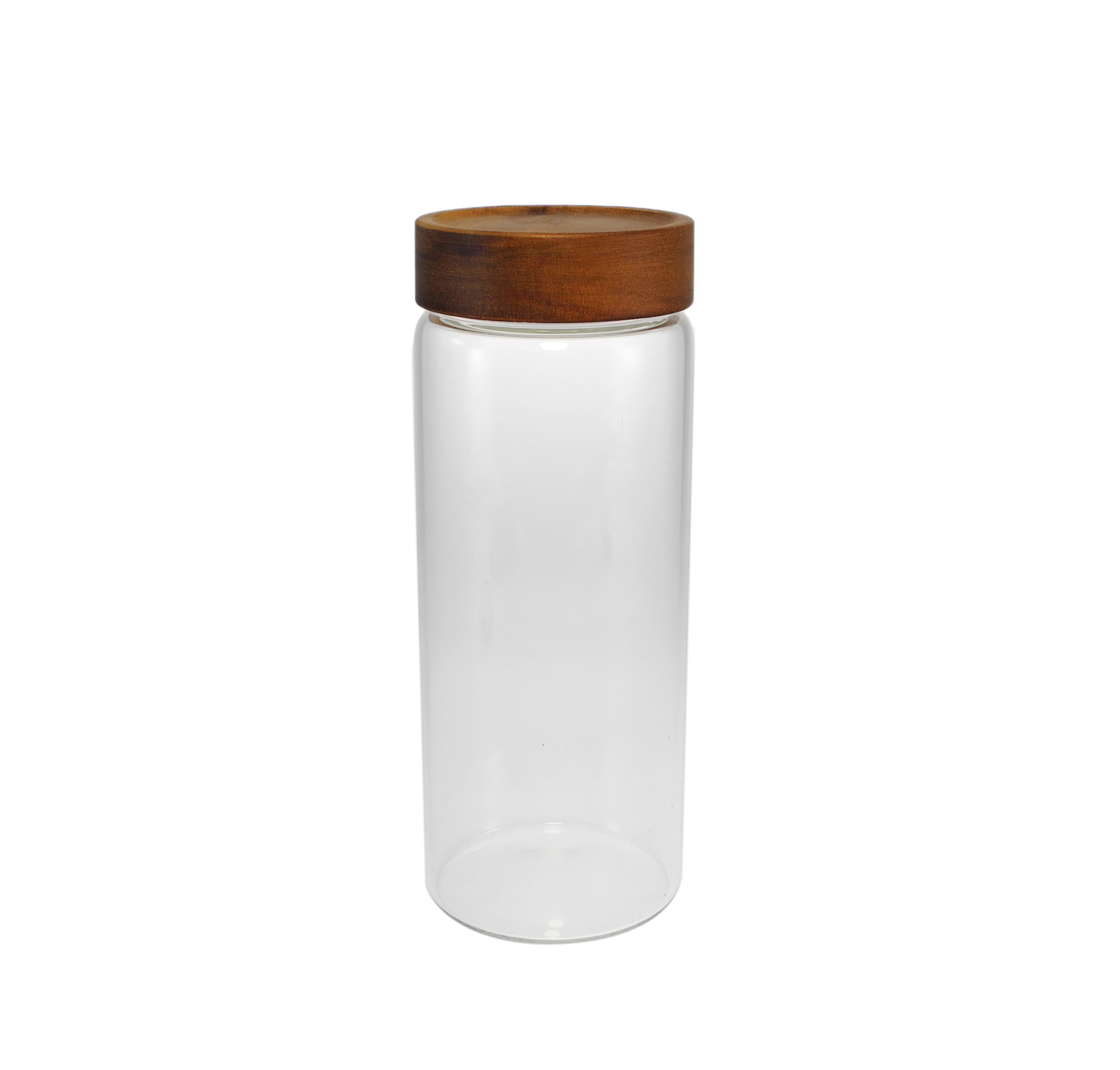Cylindrical Polished High Borosilicate Glass Storage Jar YD-STJ-107