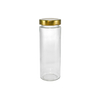 Polished Golden Lid High Borosilicate Glass Storage Tank YD-STJ-130