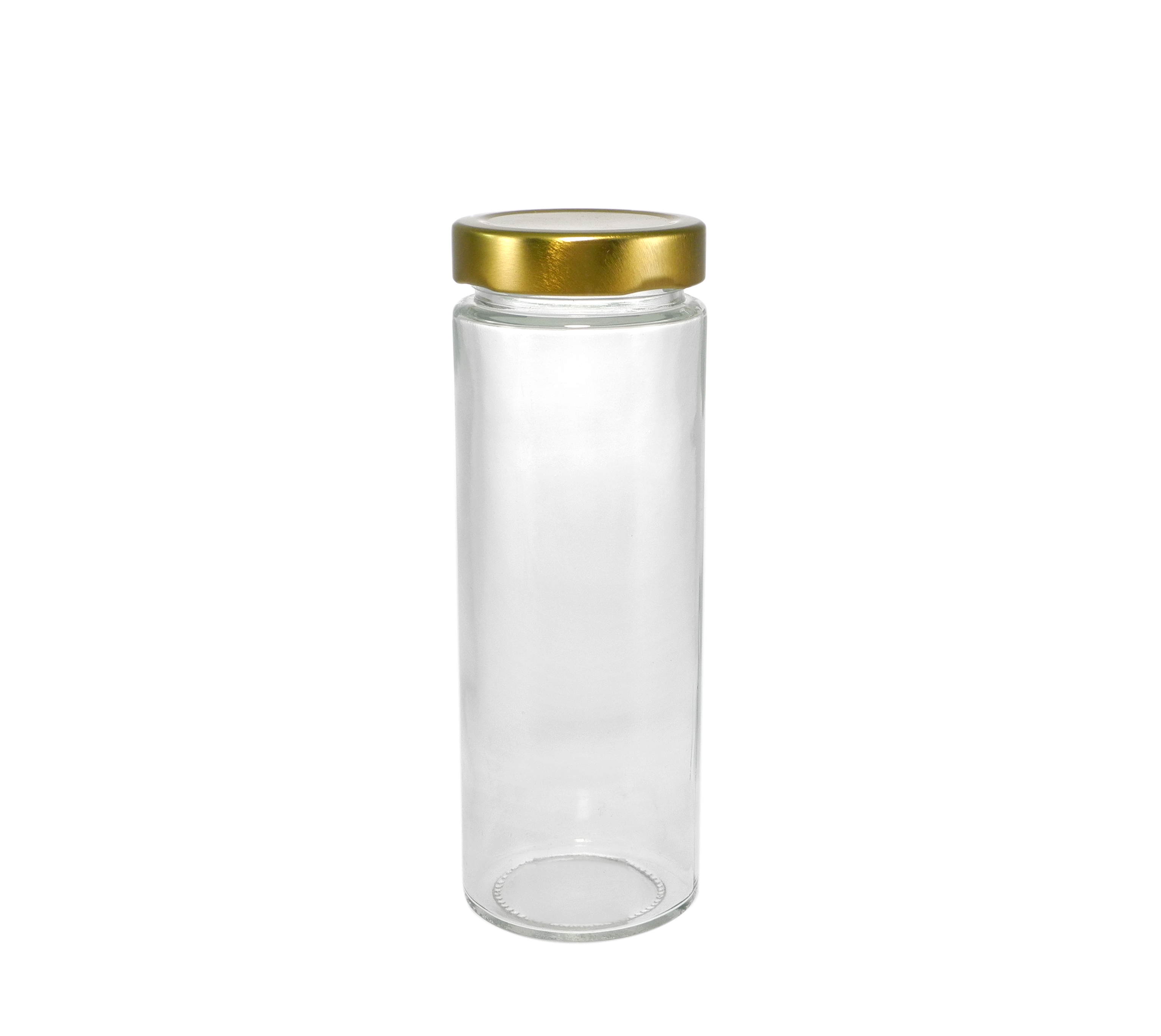 Polished Golden Lid High Borosilicate Glass Storage Tank YD-STJ-130