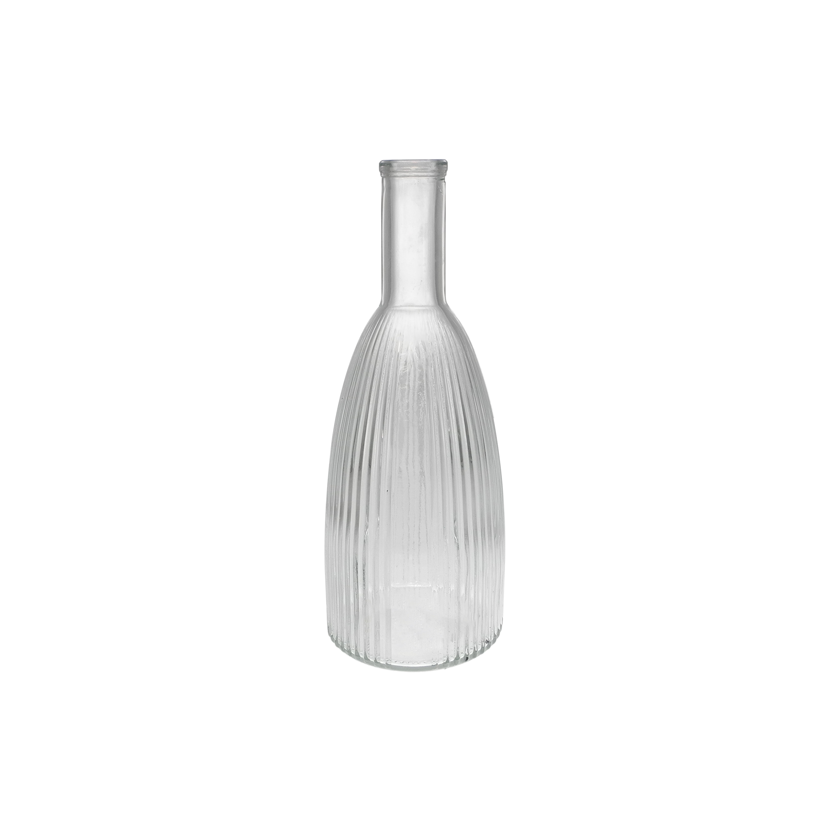 Vertical Striped Relief Glass Bottle YD-BOT-028