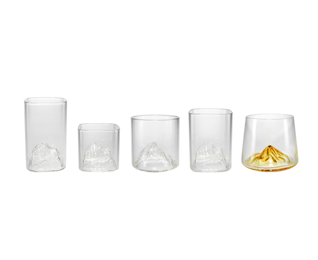 Internal Mountain-shaped High Borosilicate Glass Cup YD-CPU-112