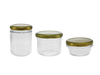Polished Gold Stainless Steel Lid with High Borosilicate Glass Storage Jar YD-STJ-115