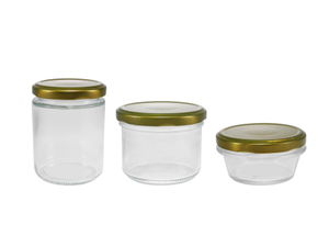 Polished Gold Stainless Steel Lid with High Borosilicate Glass Storage Jar YD-STJ-115
