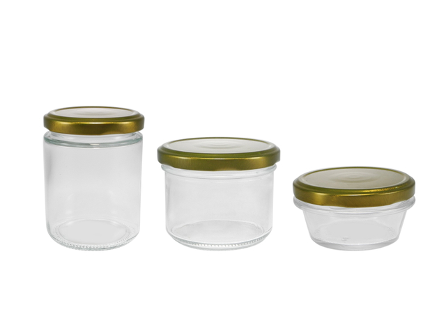 Polished Gold Stainless Steel Lid with High Borosilicate Glass Storage Jar YD-STJ-115