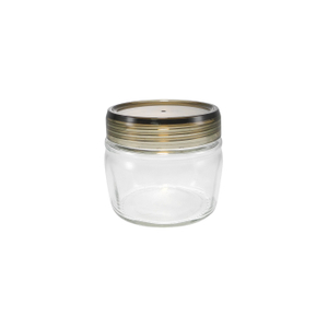 Large-mouth Stainless Steel Lid Small-sized High-boron-silica Glass Storage Jar YD-STJ-166