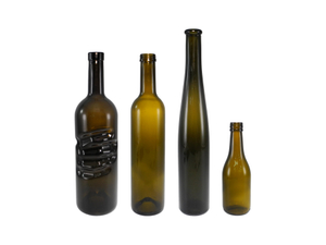 Cylindrical Glass Wine Bottle with Embossed Design YD-BOW-008