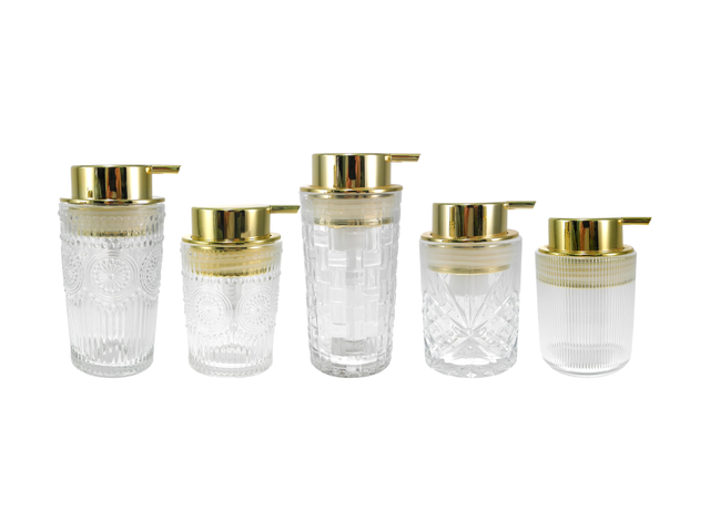 Glass Relief Stainless Steel Pressing Head Bathroom Bottle YD-BC-031