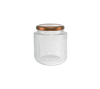 Brown Stainless Steel Lid with Embossed High Borosilicate Glass Storage Tank YD-STJ-179