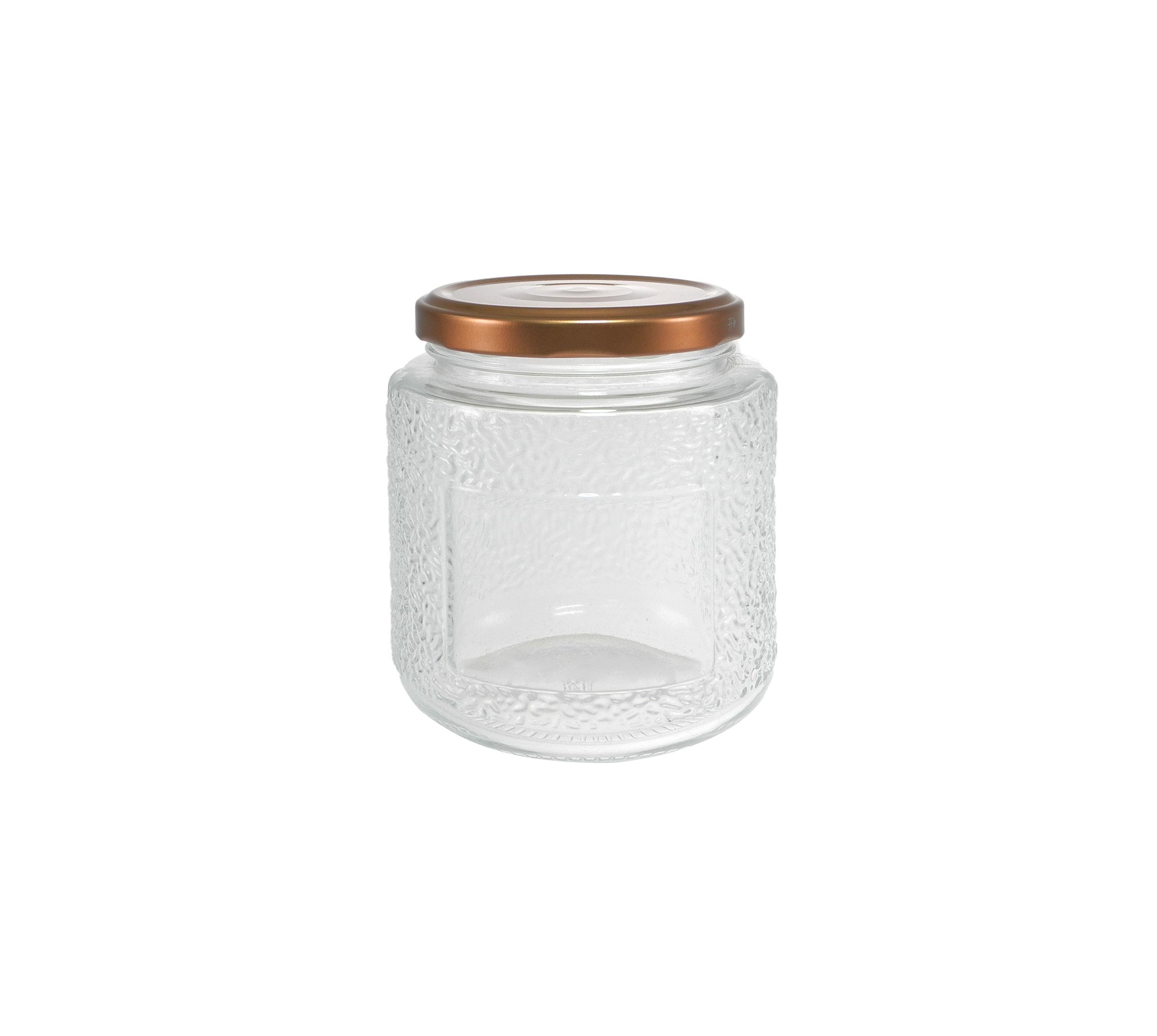 Brown Stainless Steel Lid with Embossed High Borosilicate Glass Storage Tank YD-STJ-179