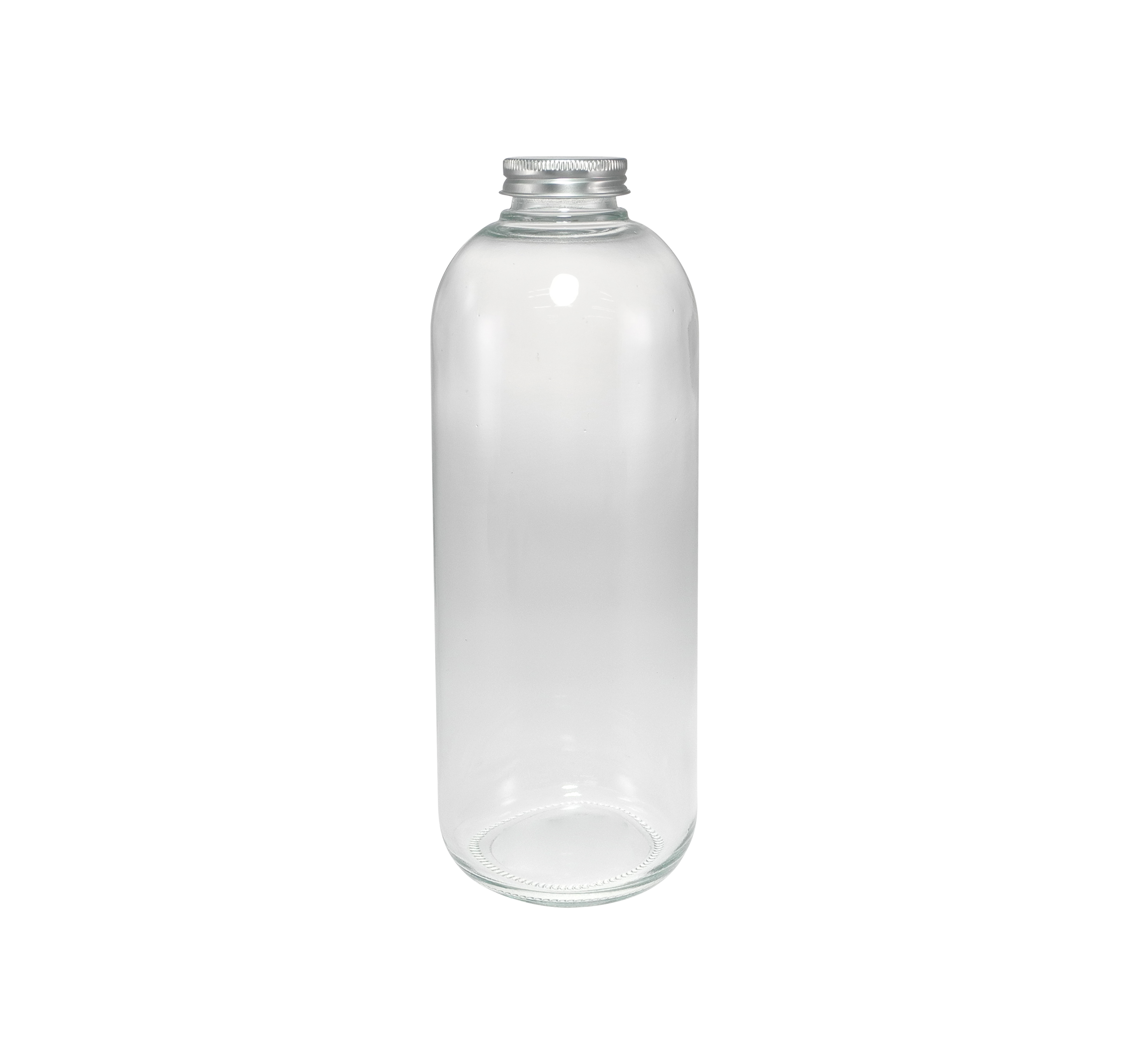 Small Bottle-mouth Silver Stainless Steel Lid, High Borosilicate Glass Storage Tank without Embossing YD-STJ-180