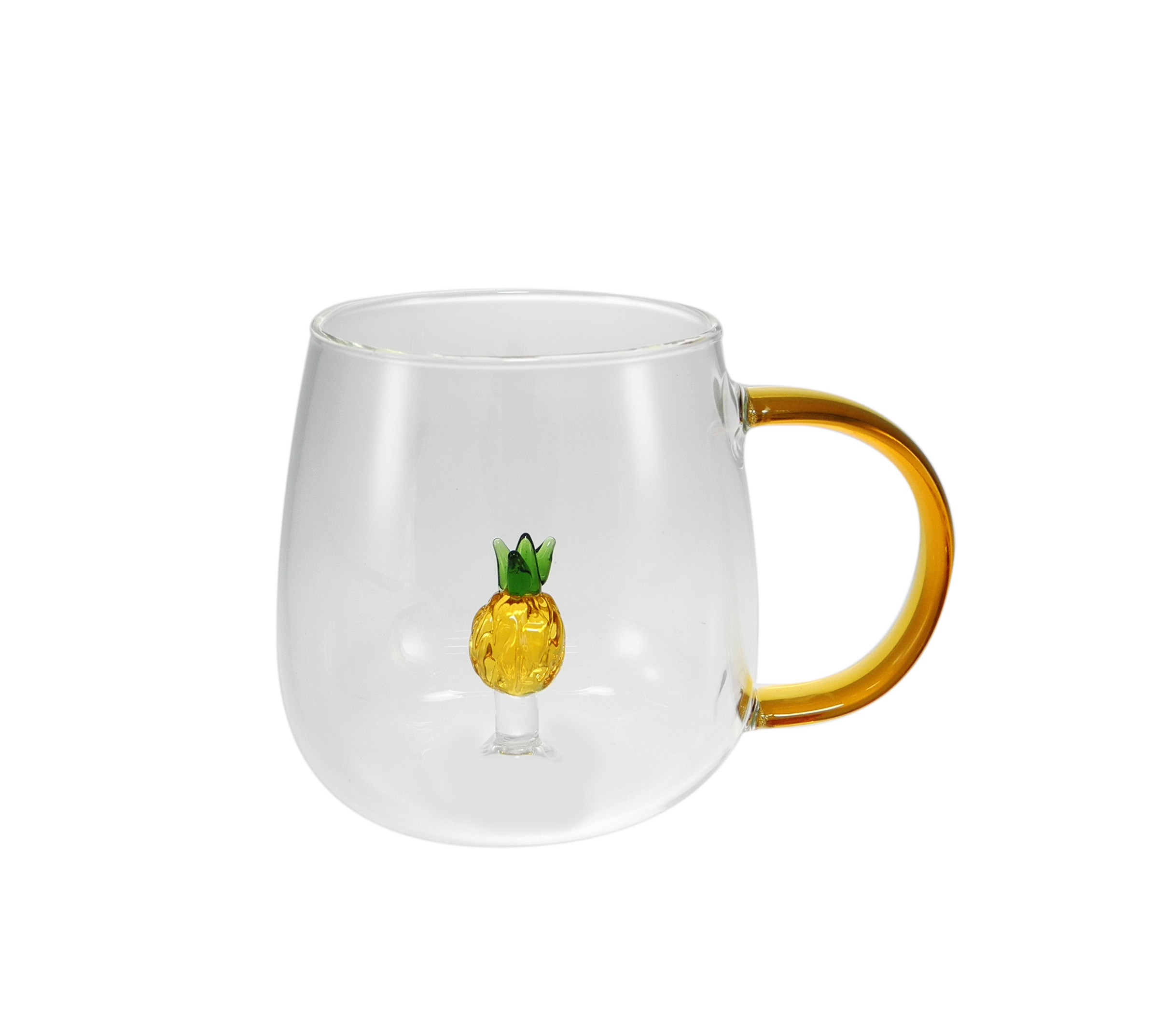 Fruit Decoration Borosilicate Glass Cup YD-CUP-138