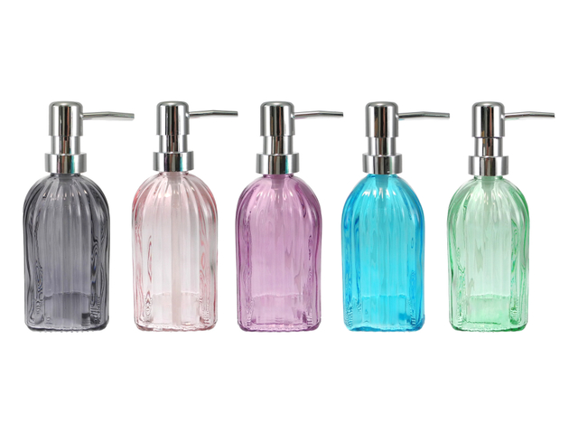 Small-sized Colored Vertical-striped Bathroom Bottle YD-BC-029