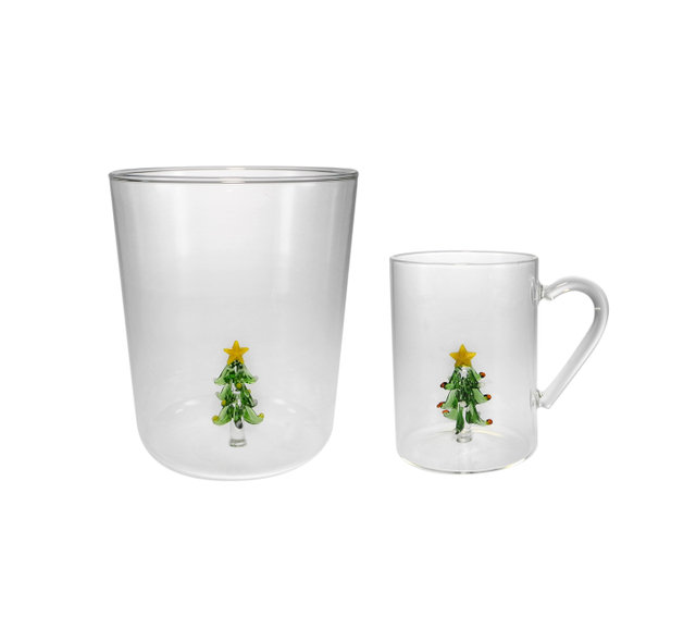 Internal Christmas Tree Ornaments Made of High Borosilicate Glass Cups YD-CPU-130