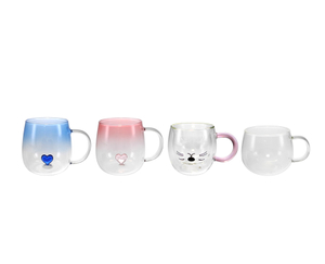 Colorful Cute Glass Cup with Handle Made of High Borosilicate Glass YD-CPU-122