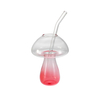 Mushroom-shaped Glass Cup with A Straw Made of High Borosilicate Glass YD-CPU-123