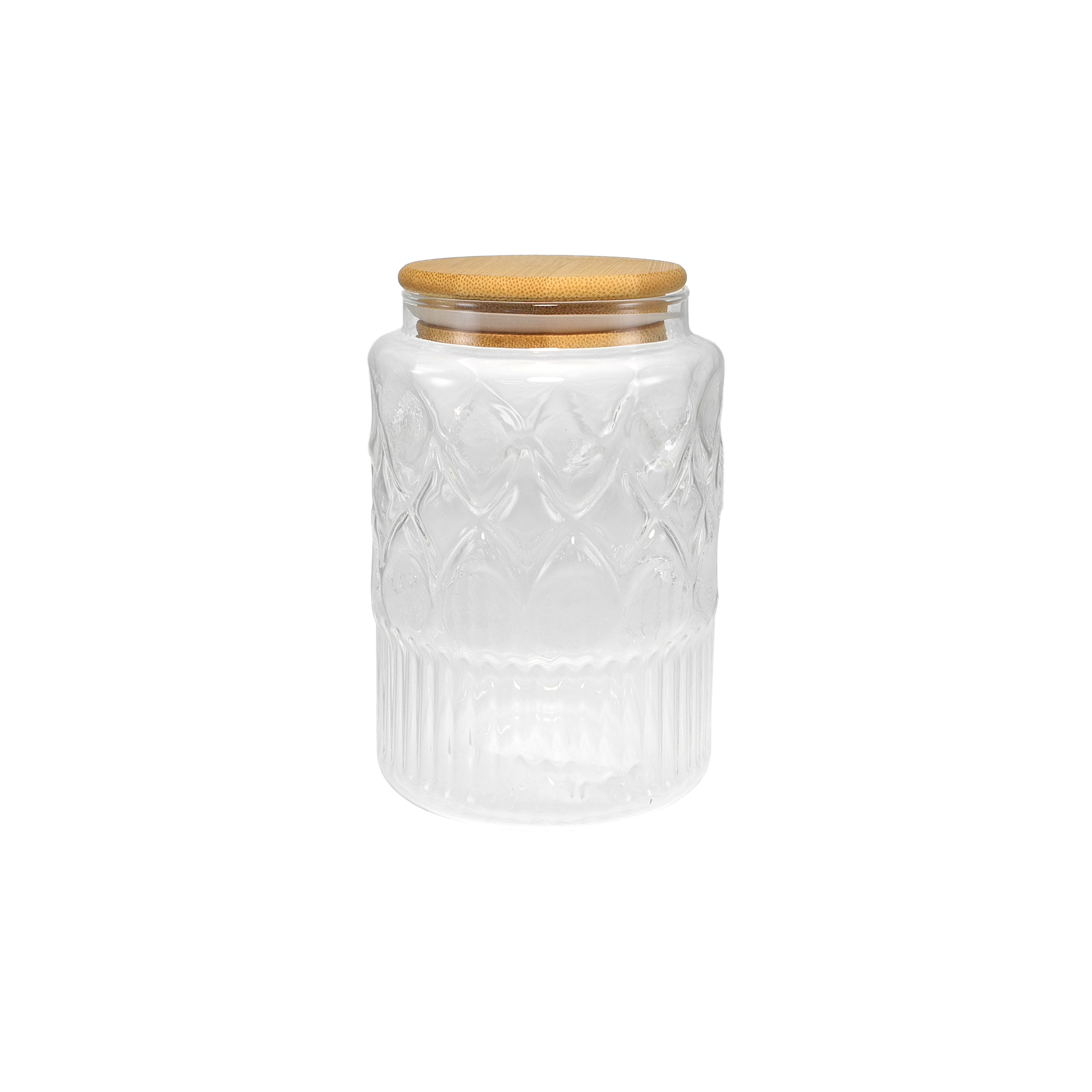 Relief-sealed high borosilicate glass storage jar YD-STJ-081