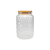Relief-patterned Sealed High-boron-silica Glass Storage Jar YD-STJ-082