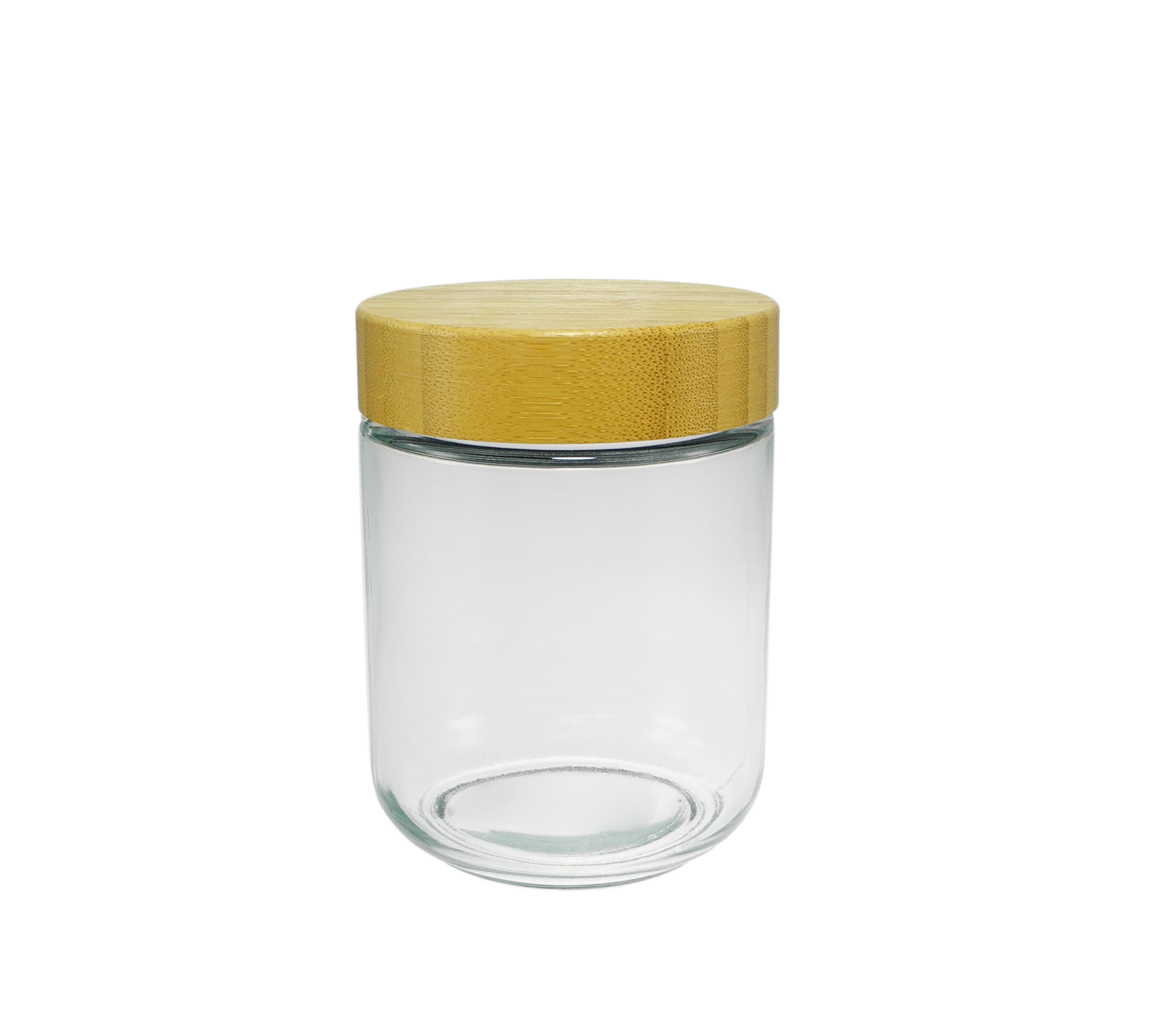 Wooden Lid Small-sized High-boron-silica Glass Storage Jar YD-STJ-187