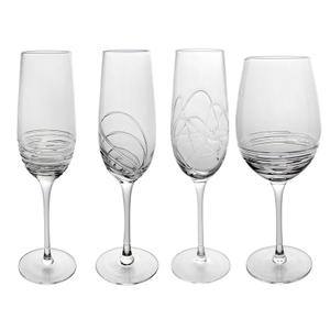 Line Embossed Wine Glass YD-PTC-042