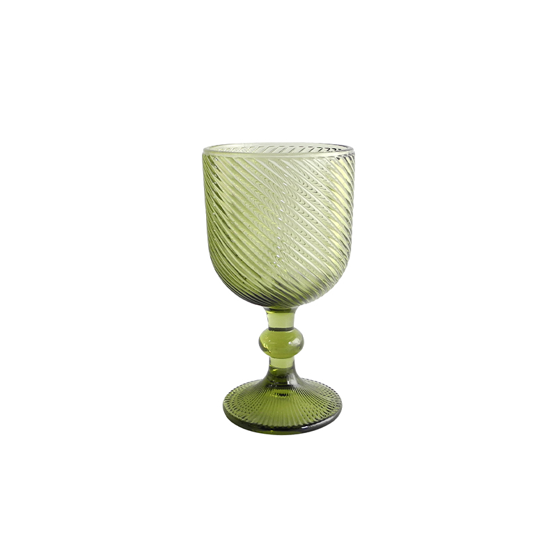 Green Striped Glass Cup Set YD-CUP-064