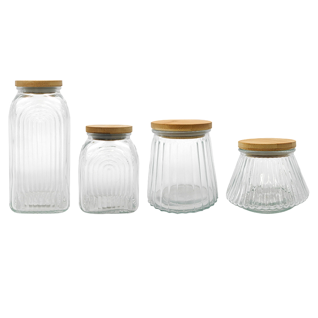 Striped High Borosilicate Storage Jar YD-STJ-065