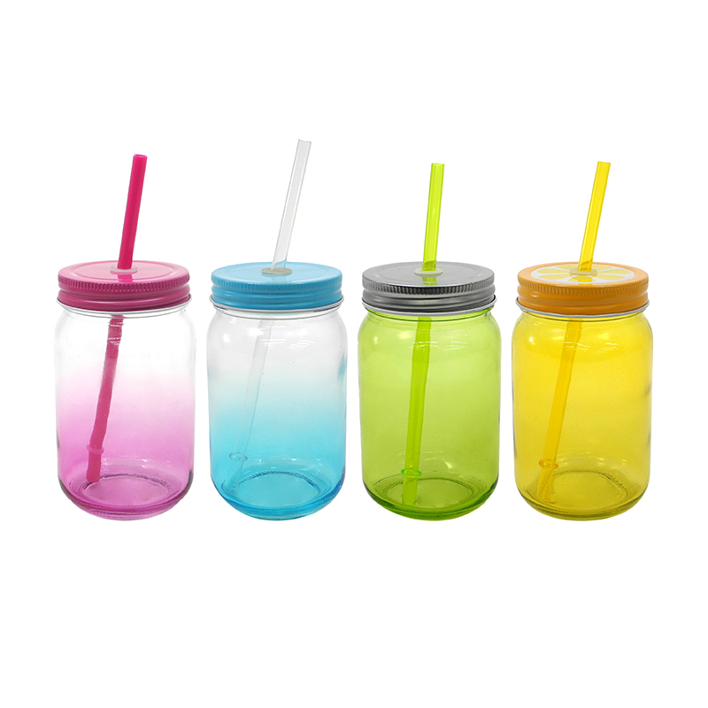 Painted Glass Straw Cup YD-CUP-076