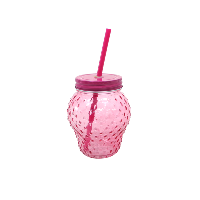 Fruit-shaped Glass Straw Cup YD-CUP-086