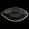 Leaf-shaped Gold-painted Hot Bending Plate YD-HBP-010