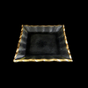 Square Ruffled Gold-painted Hot-bent Plate YD-HBP-034