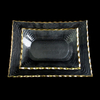 Square Striped Gold Hot Bending Plate YD-HBP-017
