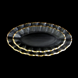Ruffle Edge Gold Hot Bending Plate YD-HBP-003