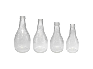 Small-mouthed Engraved-patterned Glass Bottle YD-BOT-024