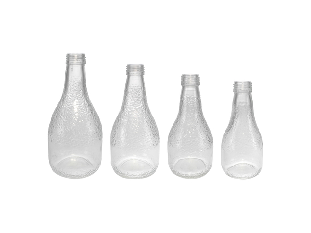 Small-mouthed Engraved-patterned Glass Bottle YD-BOT-024