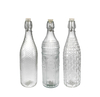 Transparent Relief Glass Stopper Bottle YD-BOT-047